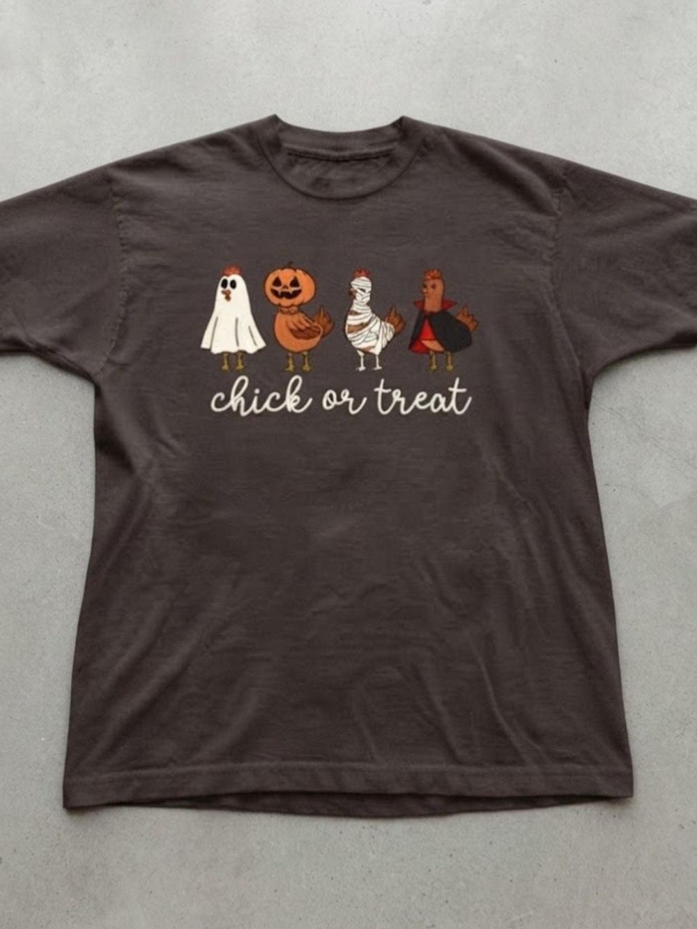 Chick or Treat Women's Short Sleeve Tee - Brown